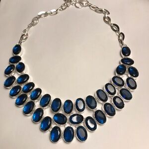 Indicolite Tourmaline Stamped 925 Sterling Silver Necklace